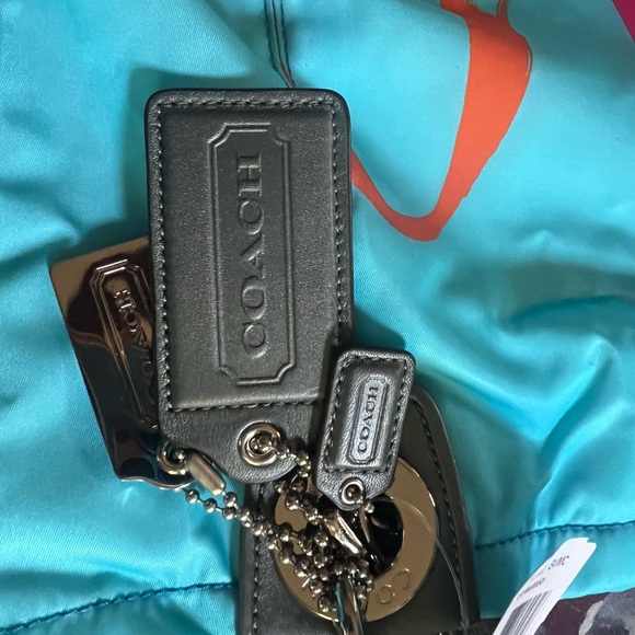 Vintage & Rare Coach Madison Multicolor Nylon Four Square Summer Beach Tote bag - Picture 5 of 10